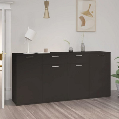 Berkfield Sideboard Black 160x36x75 cm Engineered Wood