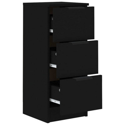 Berkfield Sideboard Black 30x30x70 cm Engineered Wood