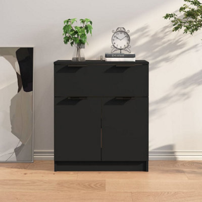 Berkfield Sideboard Black 60x30x70 cm Engineered Wood