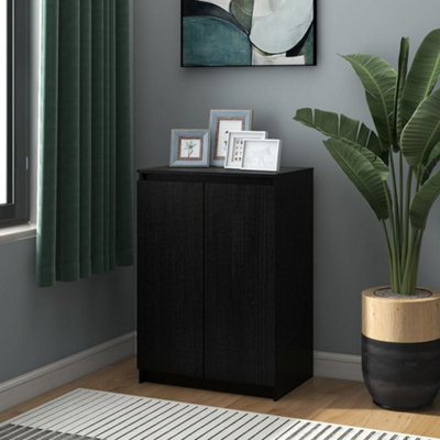 Berkfield Sideboard Black 60x36x84 cm Solid Pinewood