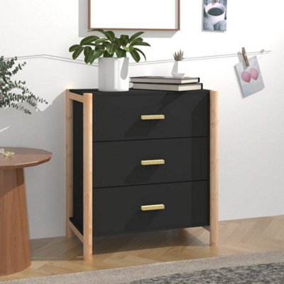 Berkfield Sideboard Black 62x38x70 cm Engineered Wood