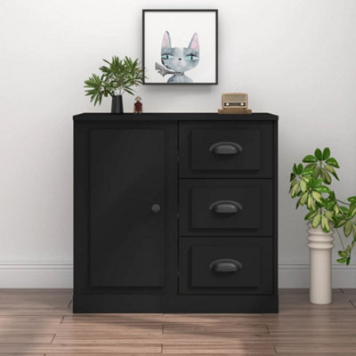 Berkfield Sideboard Black 70x35.5x67.5 cm Engineered Wood