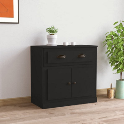 Berkfield Sideboard Black 70x35.5x67.5 cm Engineered Wood