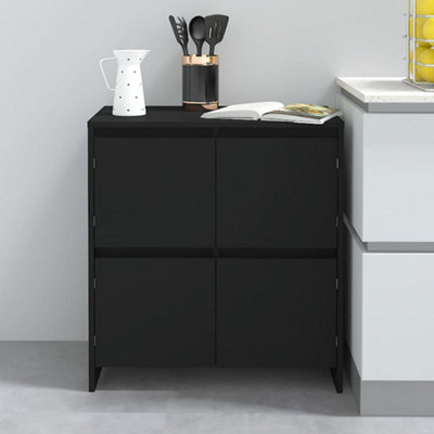 Berkfield Sideboard Black 70x41x75 cm Engineered Wood