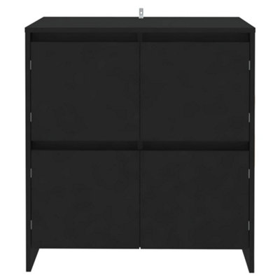 Berkfield Sideboard Black 70x41x75 cm Engineered Wood