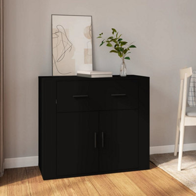 Berkfield Sideboard Black 80x33x70 cm Engineered Wood