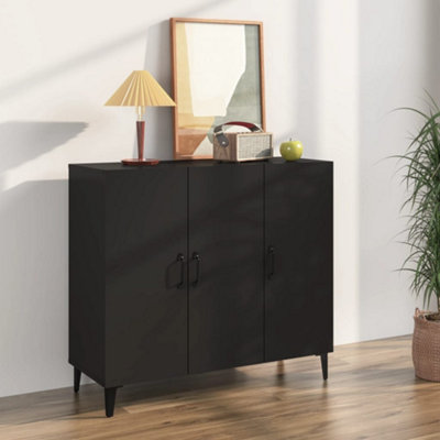 Berkfield Sideboard Black 90x34x80 cm Engineered Wood