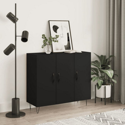 Berkfield Sideboard Black 90x34x80 cm Engineered Wood