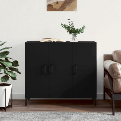 Berkfield Sideboard Black 90x34x80 cm Engineered Wood