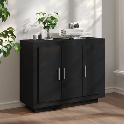 Berkfield Sideboard Black 92x35x75 cm Engineered Wood