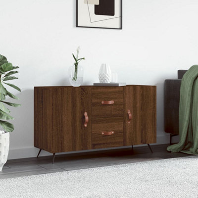 Berkfield Sideboard Brown Oak 100x36x60 cm Engineered Wood | DIY at B&Q