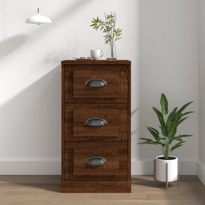 Berkfield Sideboard Brown Oak 36x35.5x67.5 cm Engineered Wood