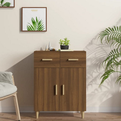 Berkfield Sideboard Brown Oak 69.5x34x90 cm Engineered Wood