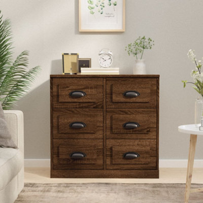 Berkfield Sideboard Brown Oak 70x35.5x67.5 cm Engineered Wood