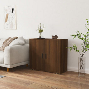 Berkfield Sideboard Brown Oak 80x33x70 cm Engineered Wood