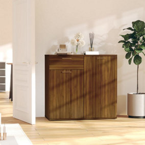 Berkfield Sideboard Brown Oak 80x36x75 cm Engineered Wood