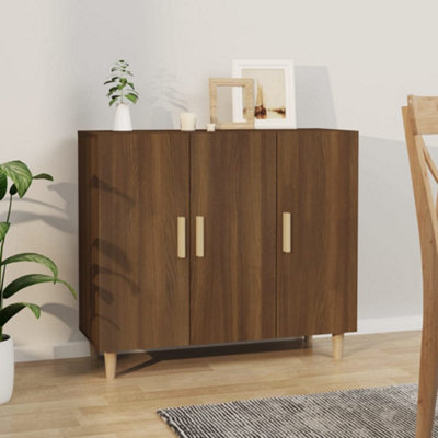 Berkfield Sideboard Brown Oak 90x34x80 cm Engineered Wood