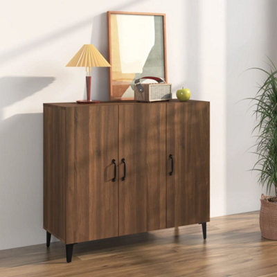 Berkfield Sideboard Brown Oak 90x34x80 cm Engineered Wood