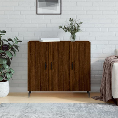 Berkfield Sideboard Brown Oak 90x34x80 cm Engineered Wood