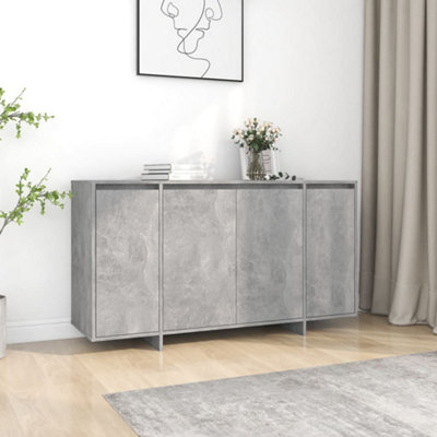 Berkfield Sideboard Concrete Grey 135x41x75 cm Engineered Wood