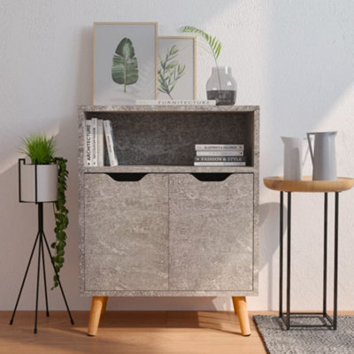 Berkfield Sideboard Concrete Grey 60x30x72 cm Engineered Wood