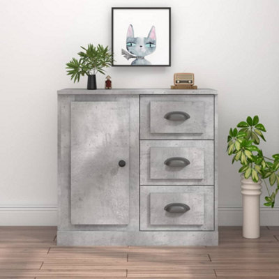 Berkfield Sideboard Concrete Grey 70x35.5x67.5 cm Engineered Wood