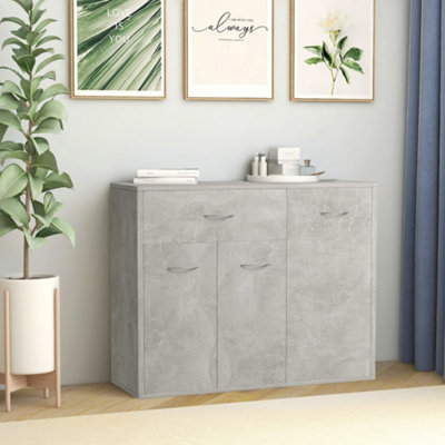 Berkfield Sideboard Concrete Grey 88x30x70 cm Engineered Wood