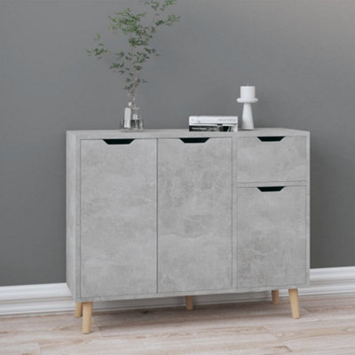 Berkfield Sideboard Concrete Grey 90x30x72 cm Engineered Wood