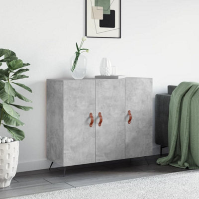 Berkfield Sideboard Concrete Grey 90x34x80 cm Engineered Wood