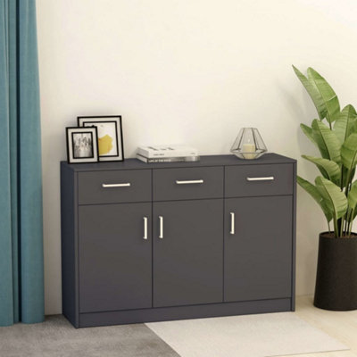 Berkfield Sideboard Grey 110x30x75 cm Engineered Wood