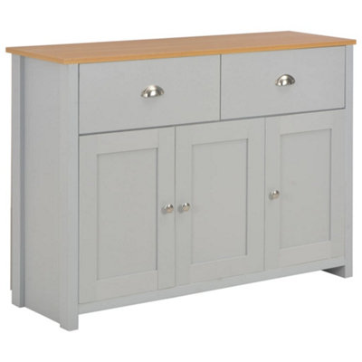 Berkfield Sideboard Grey 112x35x81 cm