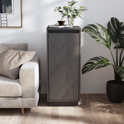 Berkfield Sideboard Grey 31.5x34x75 cm Solid Wood Pine