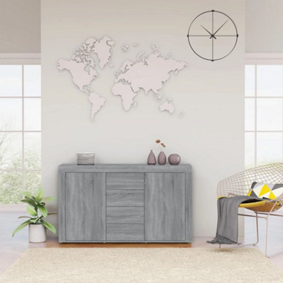 Berkfield Sideboard Grey Sonoma 120x36x69 cm Engineered Wood