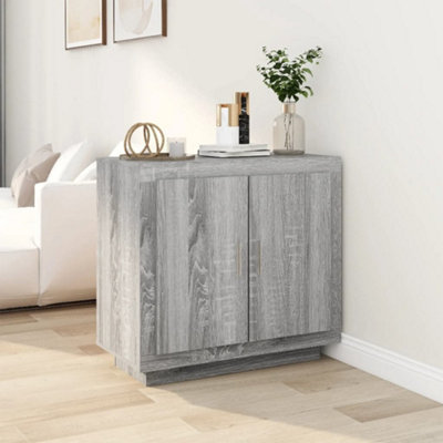 Berkfield Sideboard Grey Sonoma 80x40x75 Cm Engineered Wood Diy At Bandq