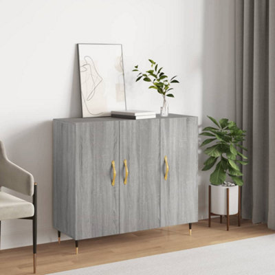 Berkfield Sideboard Grey Sonoma 90x34x80 cm Engineered Wood