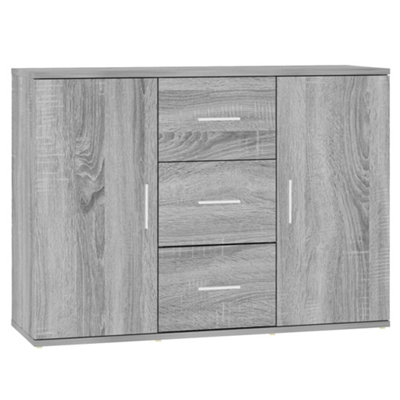 Berkfield Sideboard Grey Sonoma 91x29.5x65 cm Engineered Wood