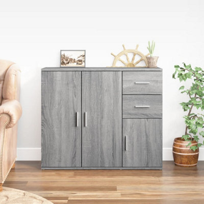 Berkfield Sideboard Grey Sonoma 91x29.5x75 cm Engineered Wood