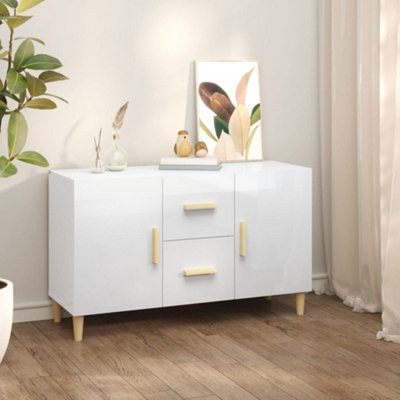 Berkfield Sideboard High Gloss White 100x36x60 cm Engineered Wood