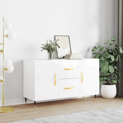 Berkfield Sideboard High Gloss White 100x36x60 cm Engineered Wood