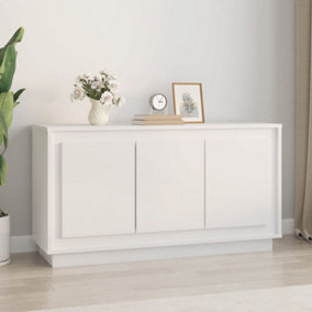 Berkfield Sideboard High Gloss White 102x35x55 cm Engineered Wood