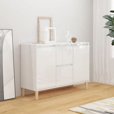 Berkfield Sideboard High Gloss White 103.5x35x70 cm Engineered Wood