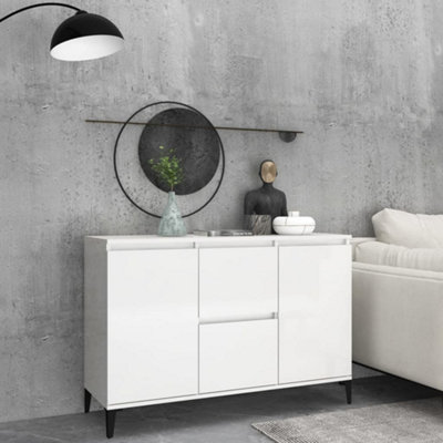 Berkfield Sideboard High Gloss White 104x35x70 cm Engineered Wood