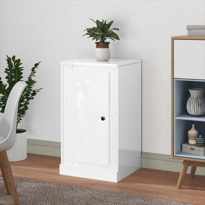 Berkfield Sideboard High Gloss White 37.5x35.5x67.5 cm Engineered Wood