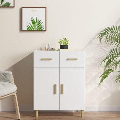 Berkfield Sideboard High Gloss White 69.5x34x90 cm Engineered Wood