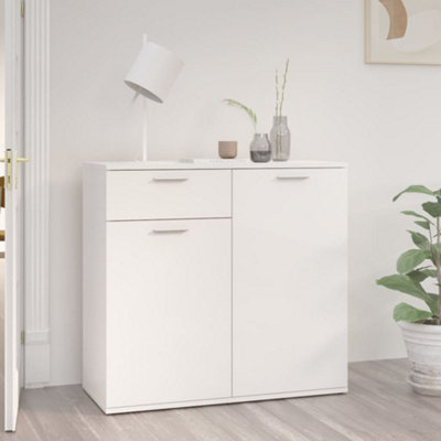 Berkfield Sideboard High Gloss White 80x36x75 cm Engineered Wood