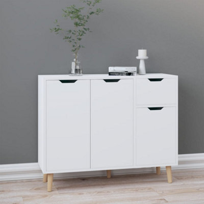 Berkfield Sideboard High Gloss White 90x30x72 cm Engineered Wood