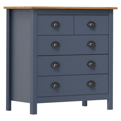 Berkfield Sideboard "Hill Range" Grey 79x40x80 cm Solid Pine Wood