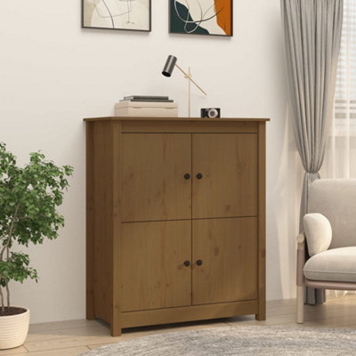 Berkfield Sideboard Honey Brown 83x41.5x100 cm Solid Wood Pine