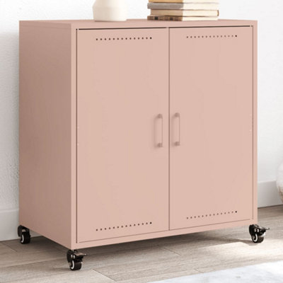 Berkfield Sideboard Pink 68.5x39x72 cm Steel