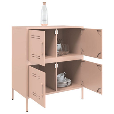 Berkfield Sideboard Pink 68x39x79 cm Steel